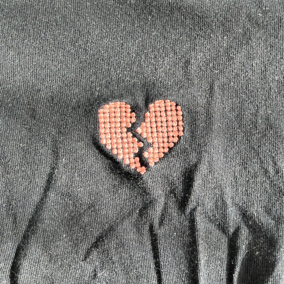 Embrodered Black Tee from Aritzia - Picture 3 of 4